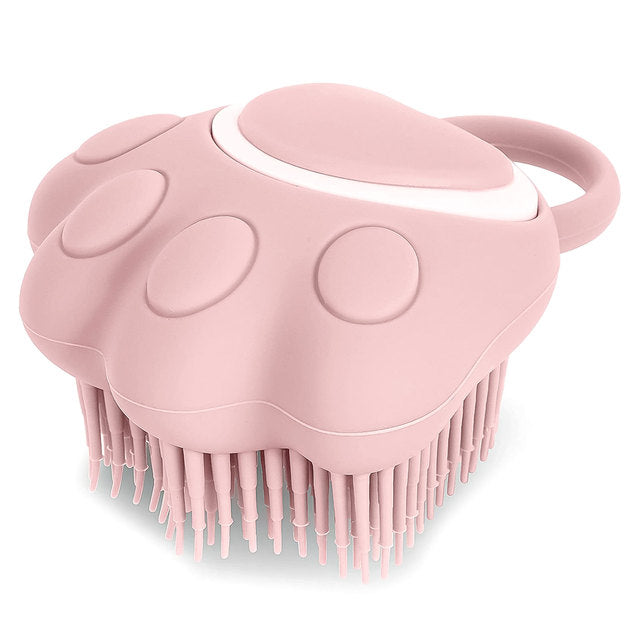 Silicone Pet Bath Brush with Shampoo Dispenser