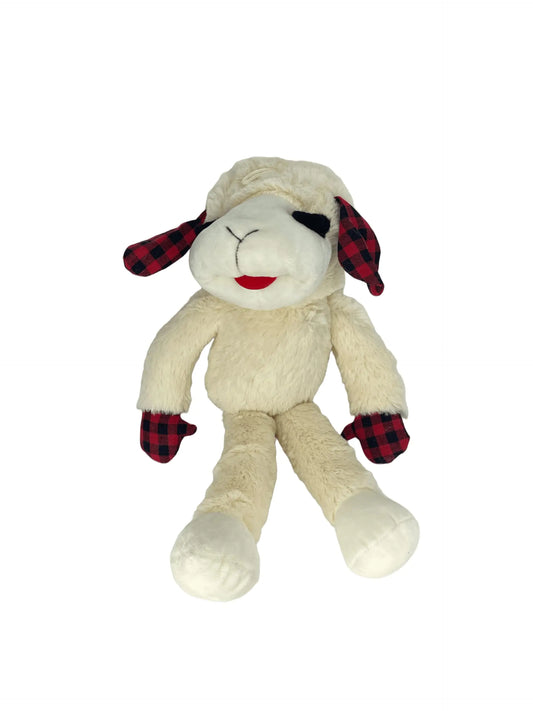 Lambchop Plaid Squeaky Dog Toy 20"