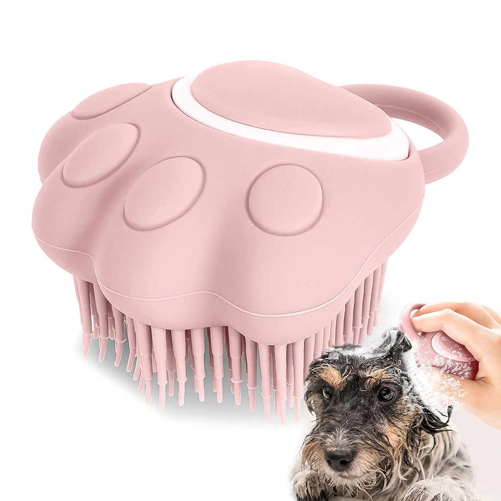 Silicone Pet Bath Brush with Shampoo Dispenser