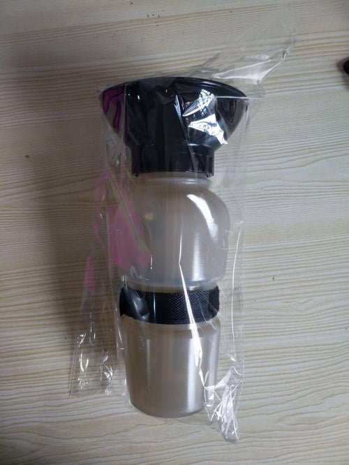 Portable Squeeze Dog Water Bottle with Built-In Bowl
